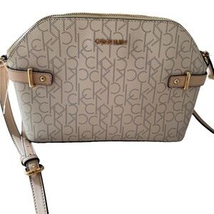 COPY - Calvin Klein Dessert Top signature monogram crossbody bag